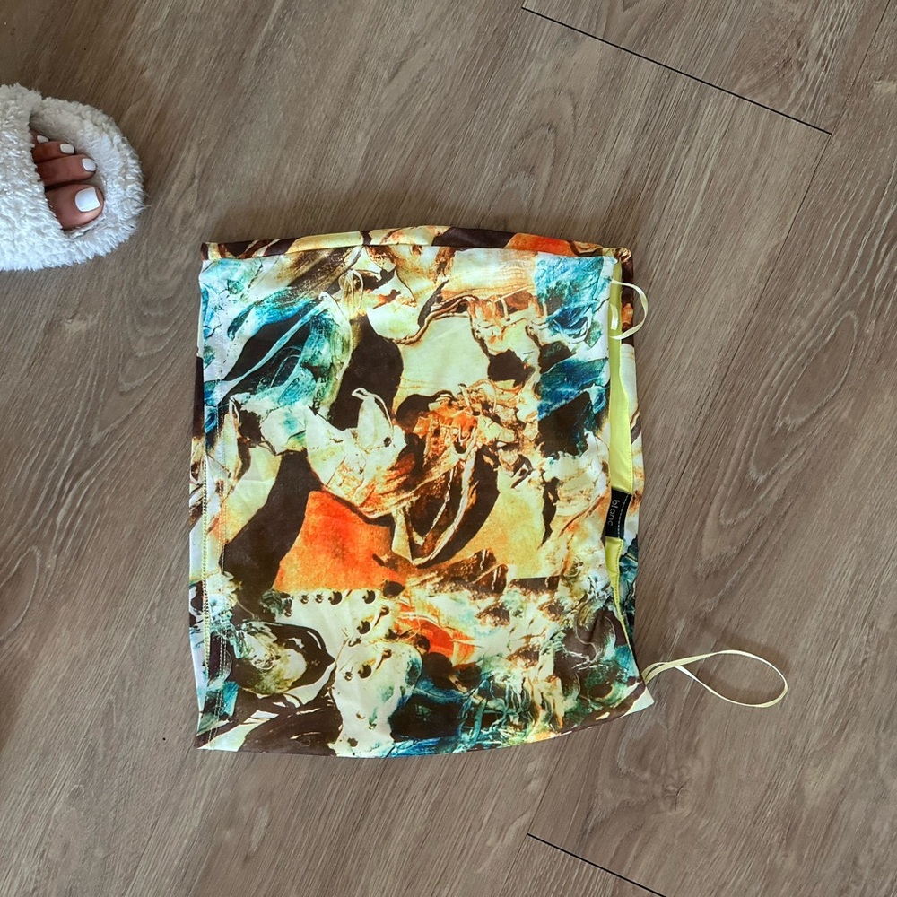 Abstract Print Skirt